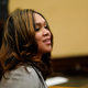 Maryland State Attorney Marilyn Mosby arrives prior to Mayor Brandon Scott’s State of the City address, Tuesday, April 5, 2022, in Baltimore. The trial for Baltimore’s top prosecutor has been postponed until September. She is on trial on charges that she made false statements on financial documents to withdraw money from her retirement savings and purchase two Florida vacation homes.